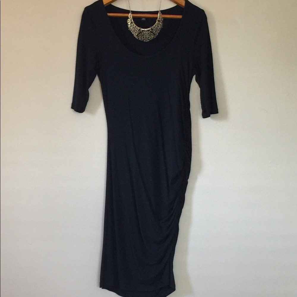 Black Banana Republic Side Rouched Dress